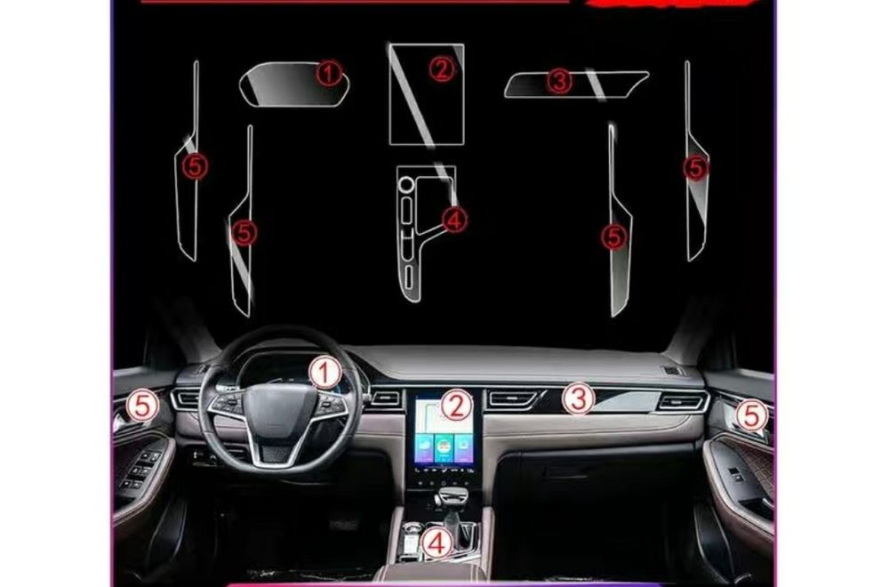 Jac J7.  комплект защитных пленок в салон