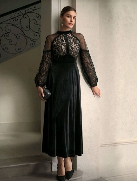 Черна официална рокля