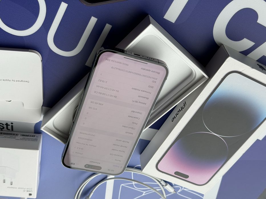 iPhone 14 Pro Max•512GB•Deep Purple Neverlocked/Spart Spate