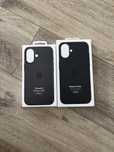 Husa silicon MagSafe iPhone 16 si 16 Plus negru deschis
