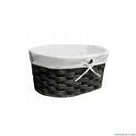 Cos organizator pentru cosmetice, oval, negru, 30x19x14 cm, Sepio
