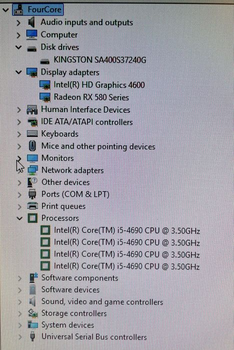 PC gaming, i5 4690, RX 580, SSD, monitor, jocuri, office, videochat