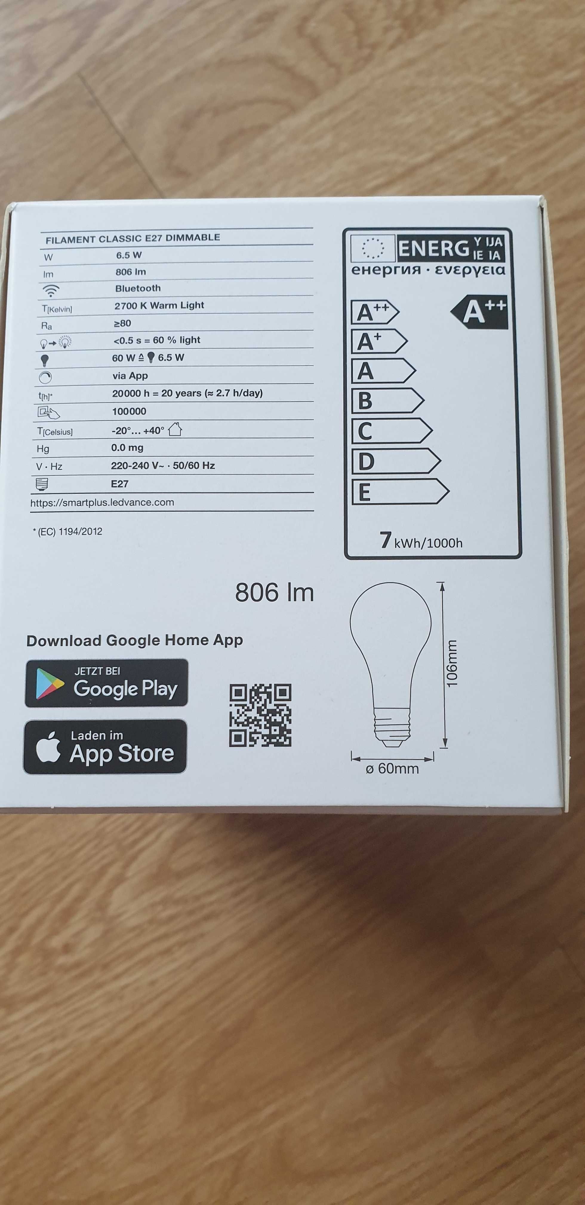 Нови Google Home mini + смарт крушка Ledvance Filament