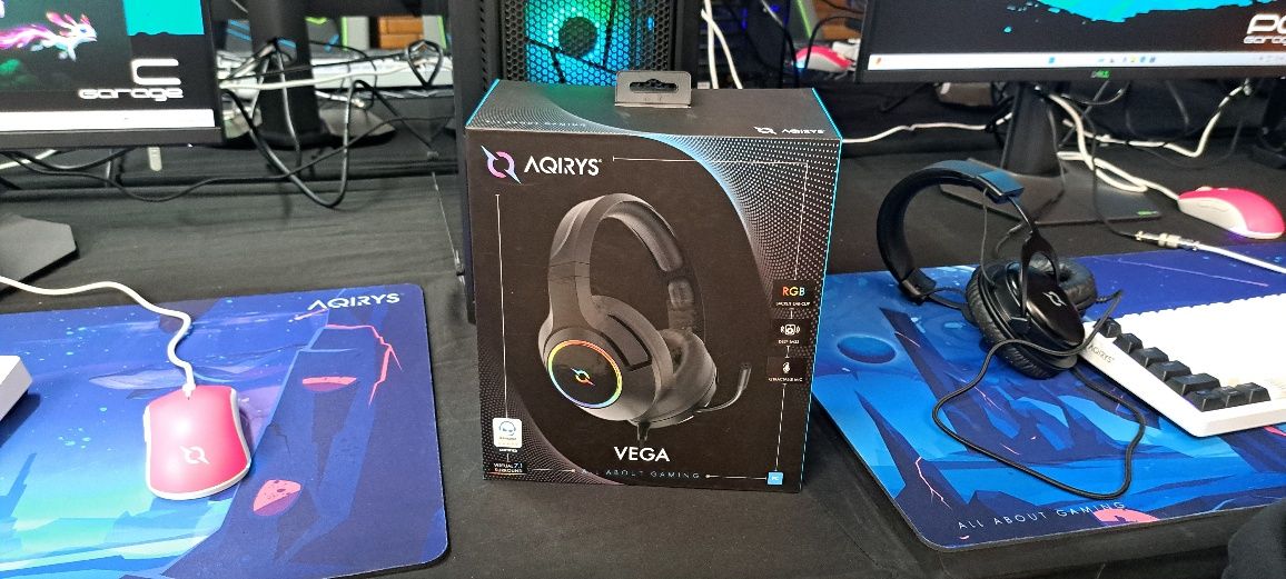 Casti gaming Aqirys Vega cu iluminare SIGILAT