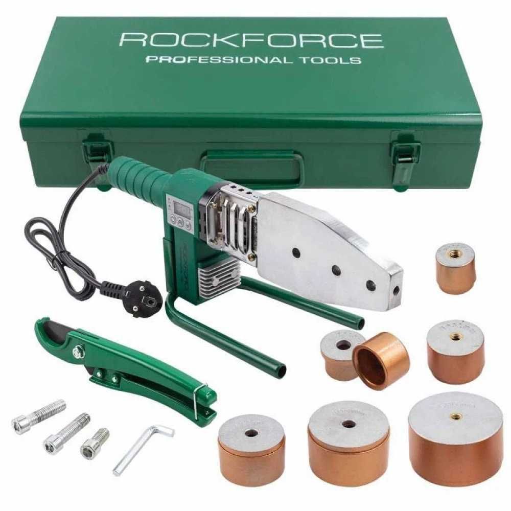 НЕМСКИ Поялник за полипропилен ROCKFORCE 1000 W, 20-63 мм + ЛЕД ФЕНЕР
