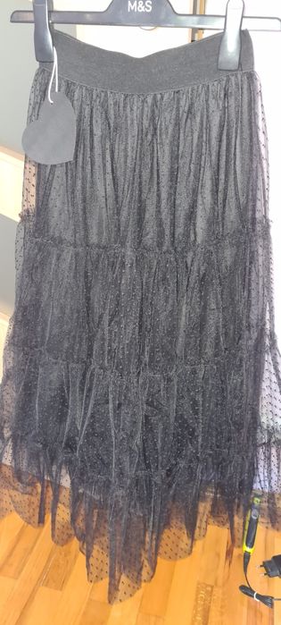 Fustă lungă din tull