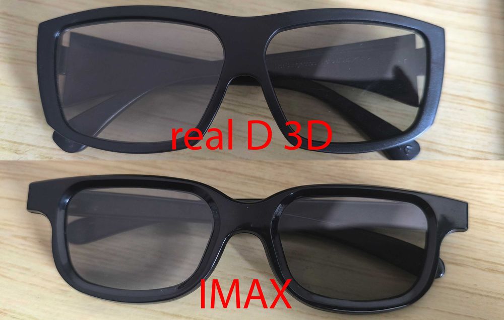 Real D 3D очила и IMAX очила - по 5 лв.