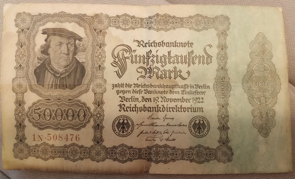 Bancnota 50.000 Marci 1922, pentru cunoscatori