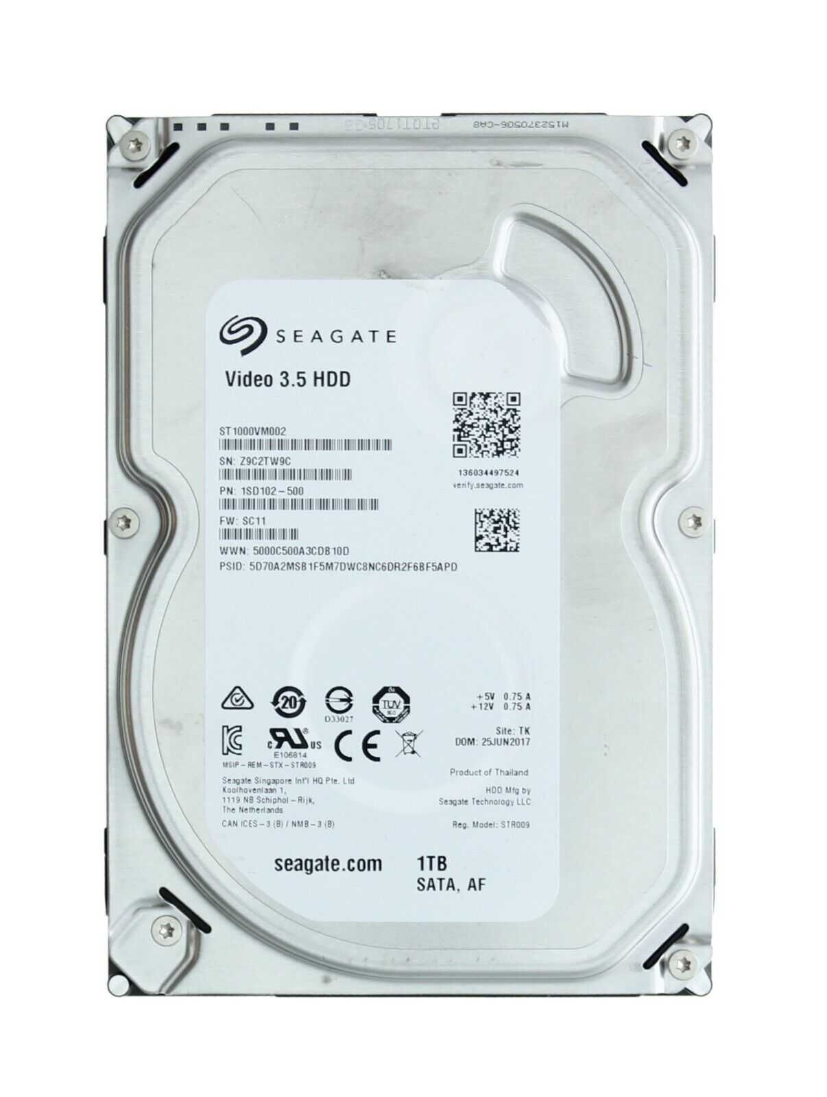 Твърд диск 1TB 3.5" HDD ,Реновиран ,SATA3 (6Gb/s) ,2 Години Гаранция
