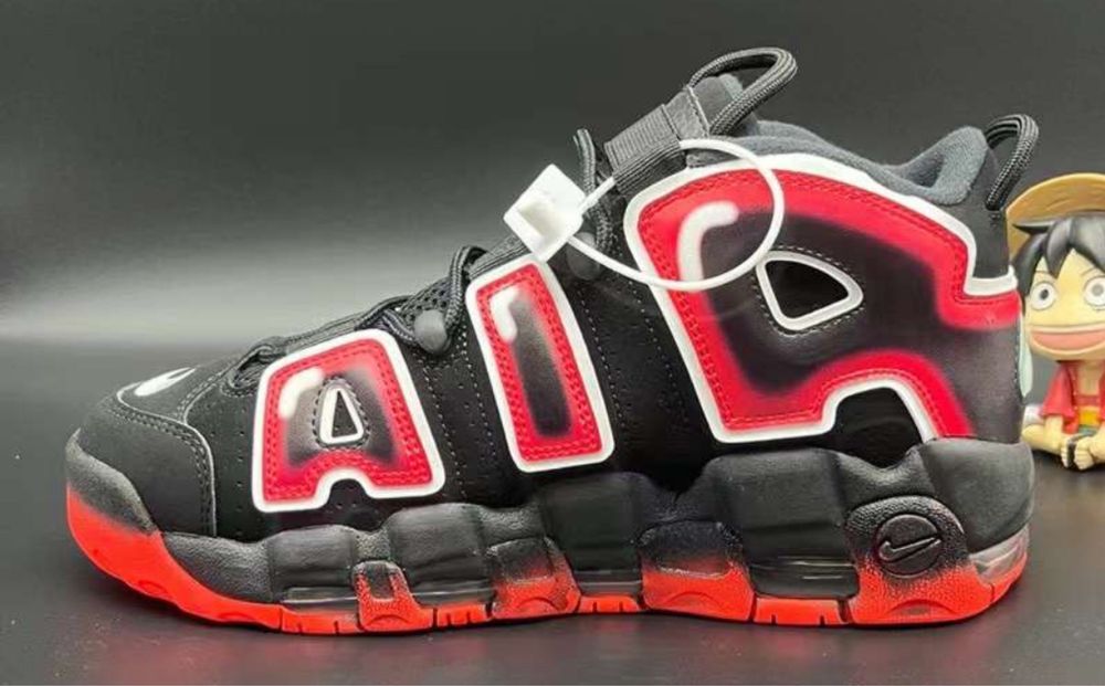 Оригинални мъжки маратонки Nike Air Uptempo black/red