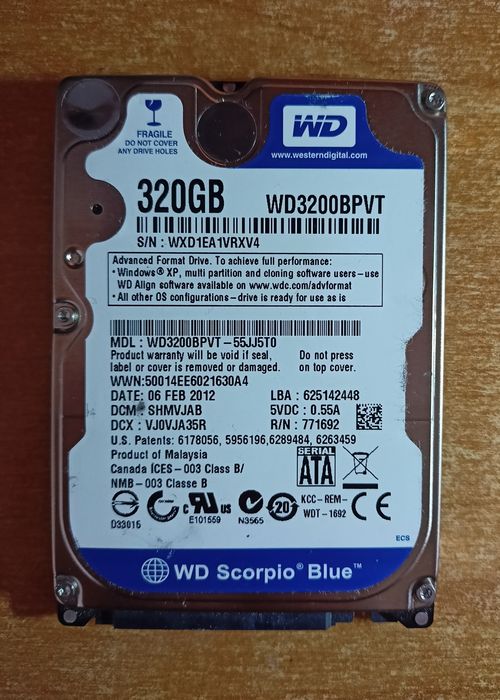 WD HDD 320 GB хард диск