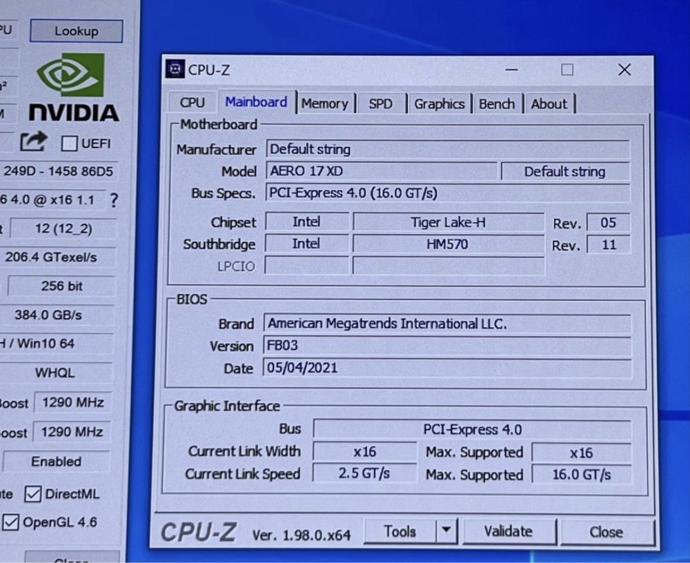 Aero 17 HDR 17.3" 4K RTX 3070 16GB 1TB SSD