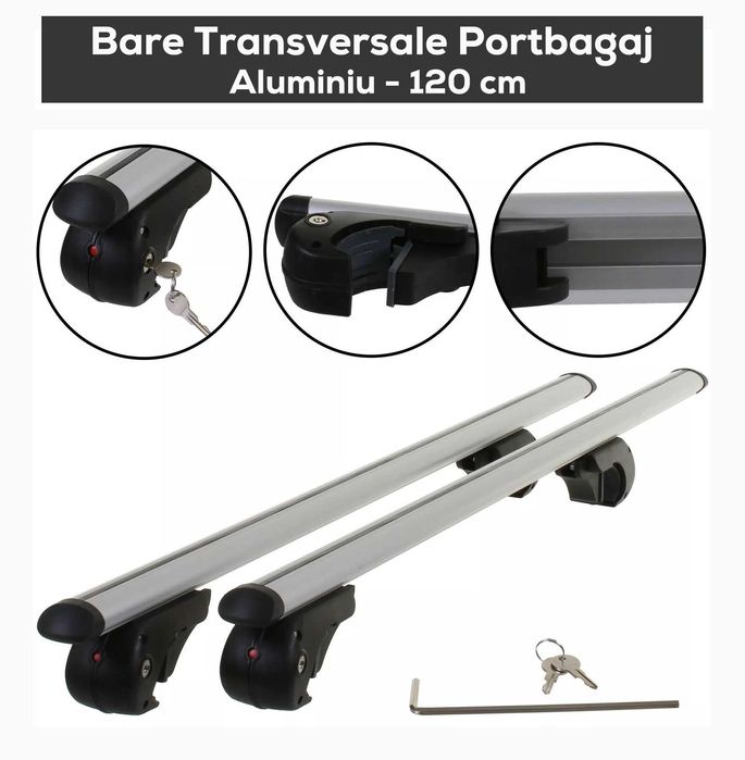 Bare transversale UNIVERSALE - Aluminiu - 120 cm (modele in descriere)