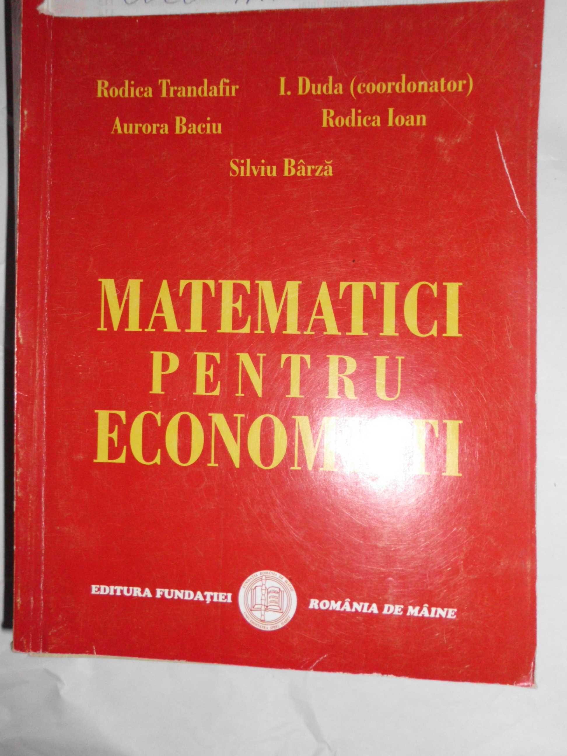 Carte  -  Matematici pentru economisti