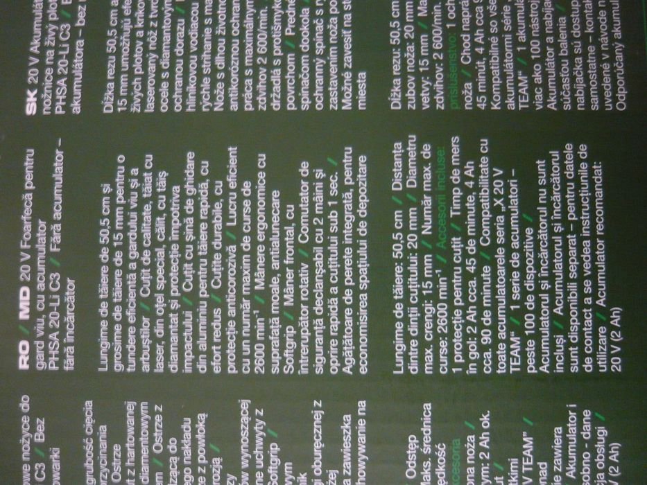 Trimmer gard viu NOU pe acumulator 20 V Parkside, foarfecă electrică