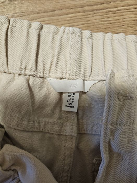Дамски дънки H&M с ластик тип paperbag 42 номер