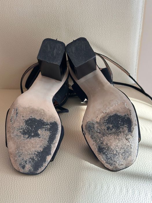 Оригинални сандали с връзки Aquamarine