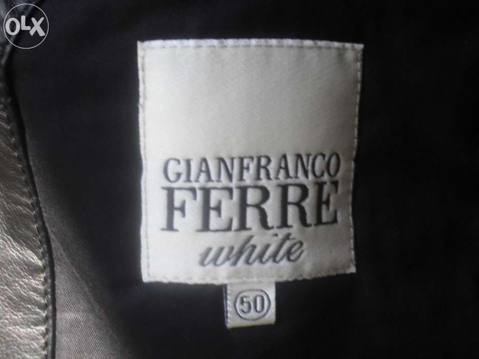 Original Gianfranco Ferre Italia geaca de piele neagra - Medium