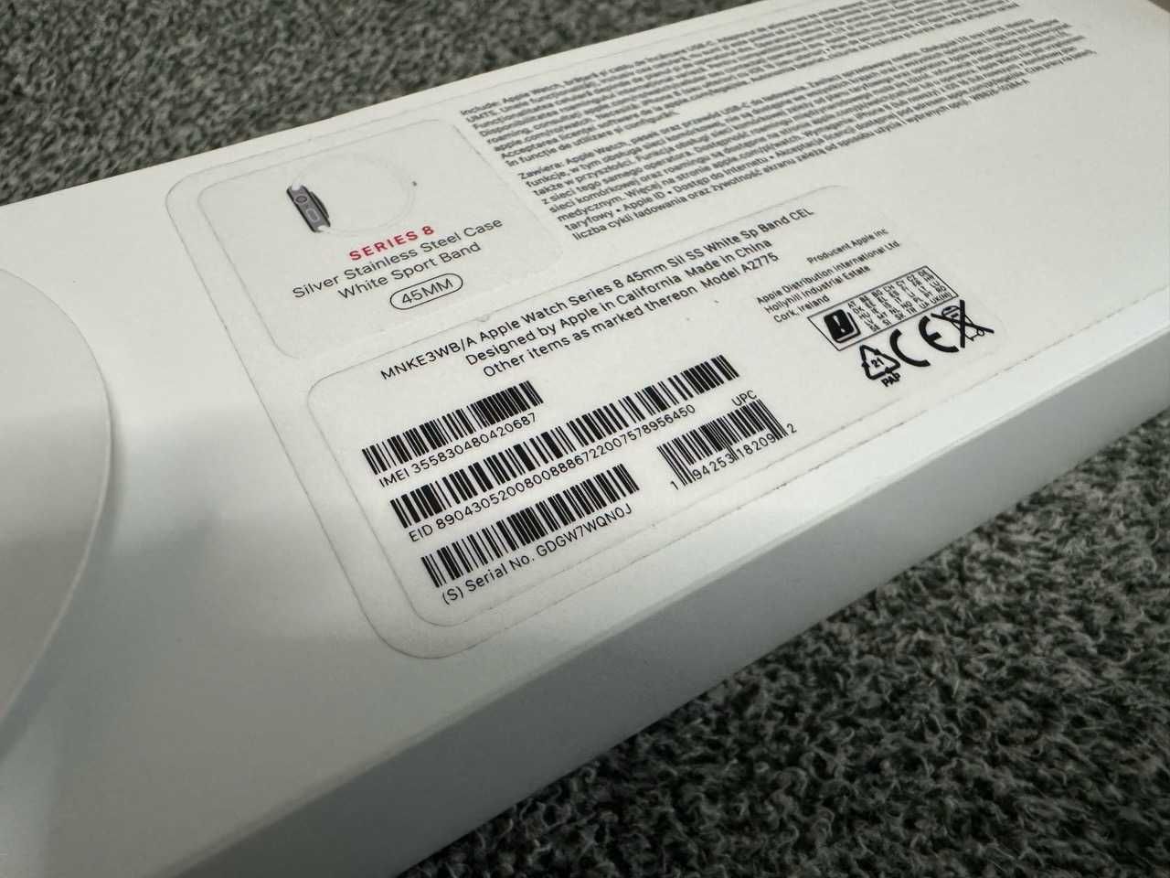  Apple / Watch 8 45 / Silver / Stainless Steel / Cellular / 94%