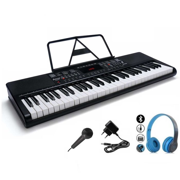 Orga electronica 61 clape +Casti bluetooth +Microfon, Pian electronic