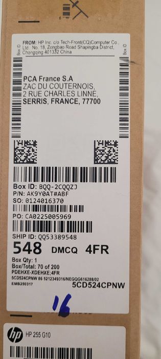 Laptop Gaming HP 255 G10 ,AMD Ryzen 5 7530u , 16 gb ram , nou