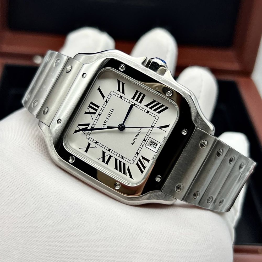 Cartier Santos 100XL Silver Automatic