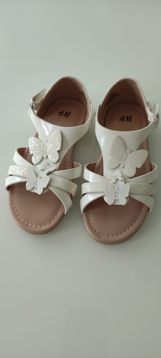 Sandale albe fete H&M mărimea 28