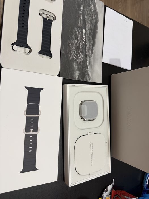 Apple Watch Ultra Titanium + Ocean Band Midnight Blue