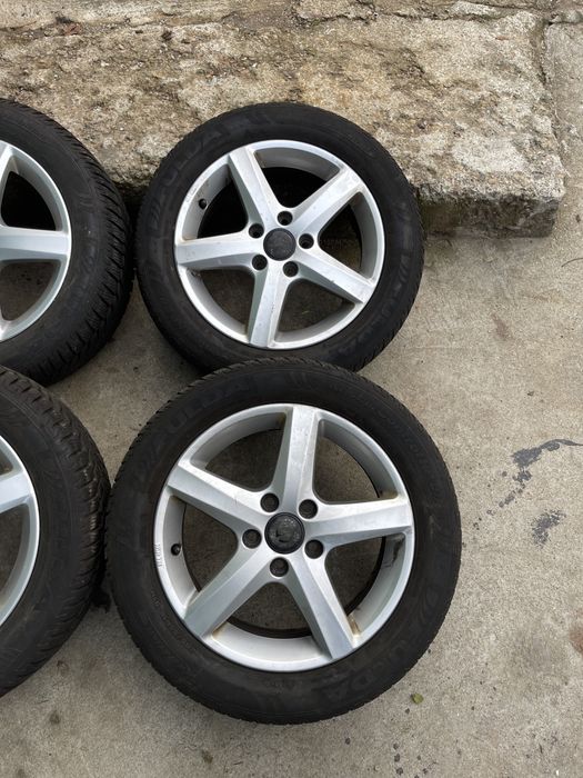Jante anvelope iarna 205/55/16 5x112golf touran passat caddy sharan vw