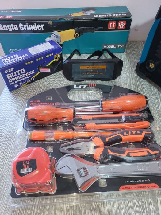 Акция Сварка болгарка дрел клуч набор утук хамелён очки 6/1