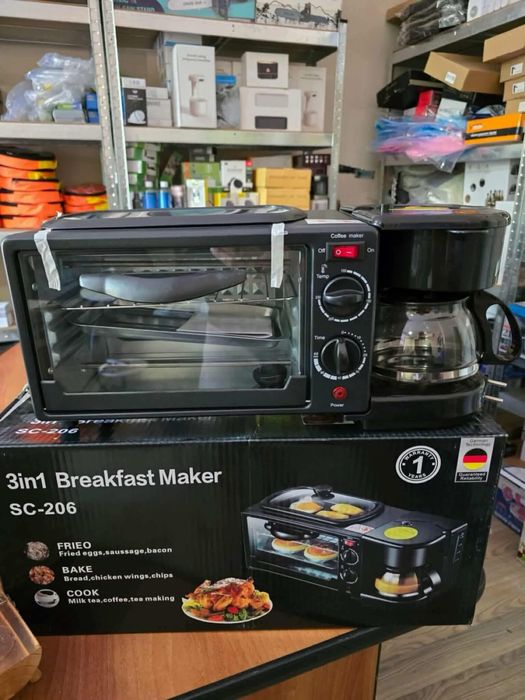 Многофункционална Печка, тостер фурна и кафемашина – 3в1