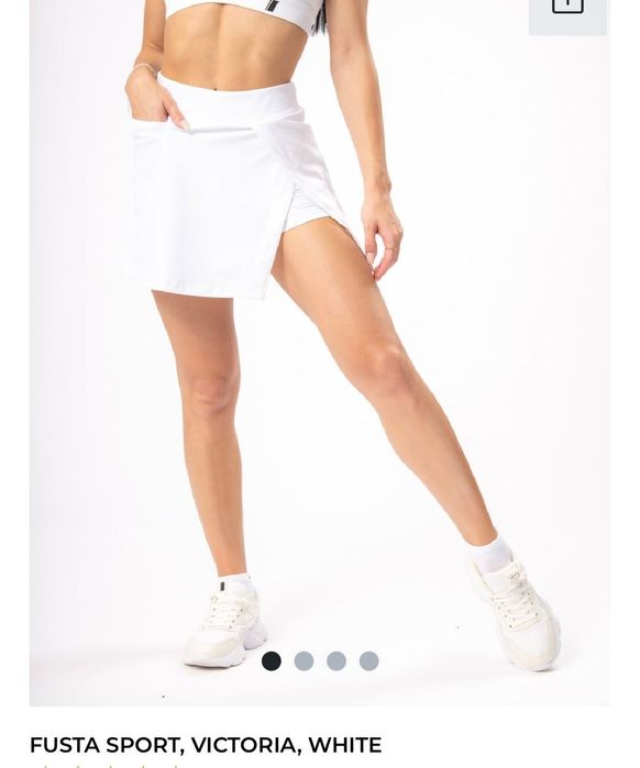 Fustă sport albă Leggance, nouă, mărimea S