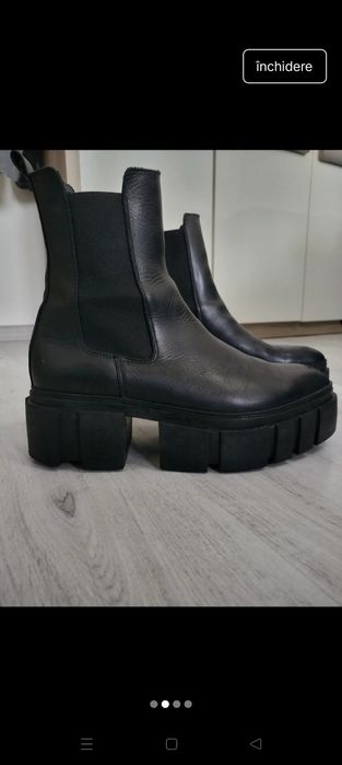 Ghete piele Mango