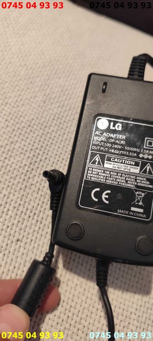 alimentator incarcator LG 9.5v 3.33A mufa subtire rotunda