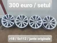 Jante aluminiu ORIGINALE r18/Audi Vw Skoda Seat Mercedes/5x112 /ET 29