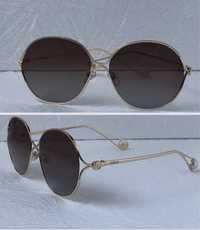 Gucci Дамски слънчеви очила кръгли кафяви GU 0255