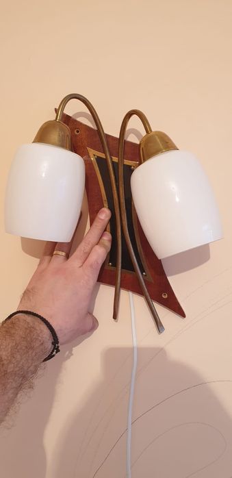 Accesoriu decorațiune lumina vintage colectie opalina Suedia 1950