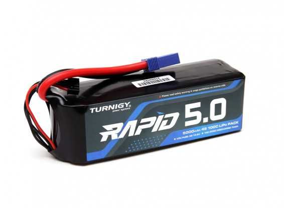 Turnigy Rapid 5000mAh 4S (14.8V) 100C LiPo Batery Pack pt Navo Pescuit