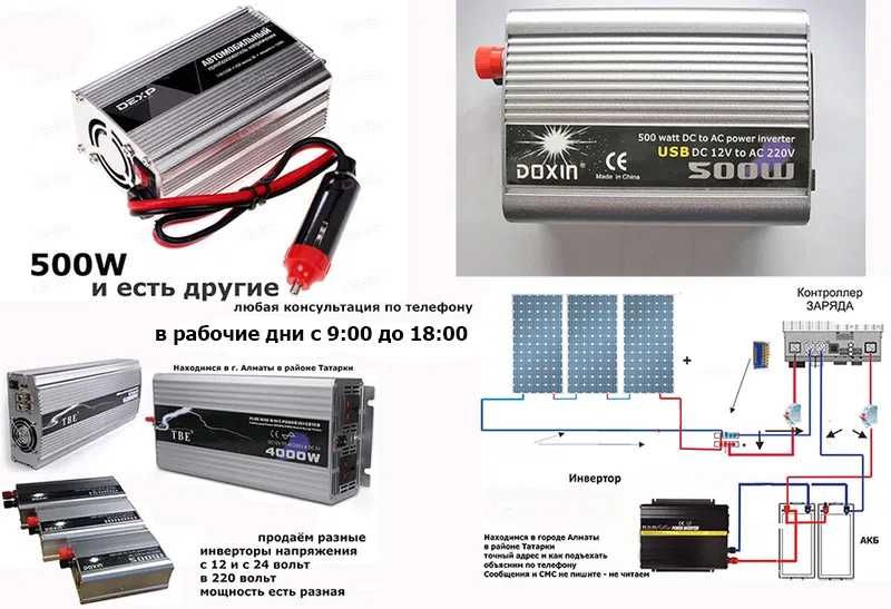 для отопления на газовый котёл и насос ИНВЕРТОР чистый синус 12/220 V