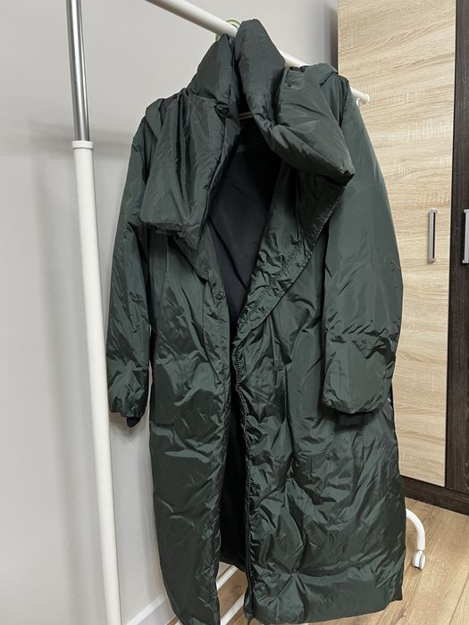 Куртка зимняя, стильная, теплая, с поясом