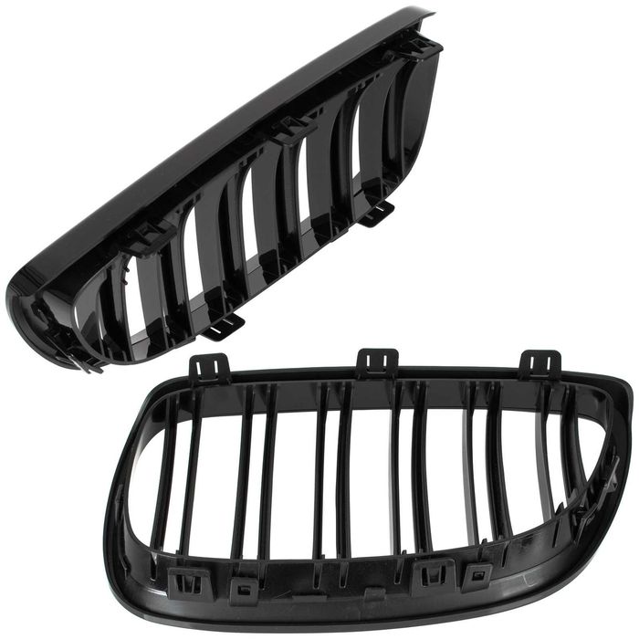Grile duble BMW Seria 3 E92 E93, 2006-2010 - Negru lucios