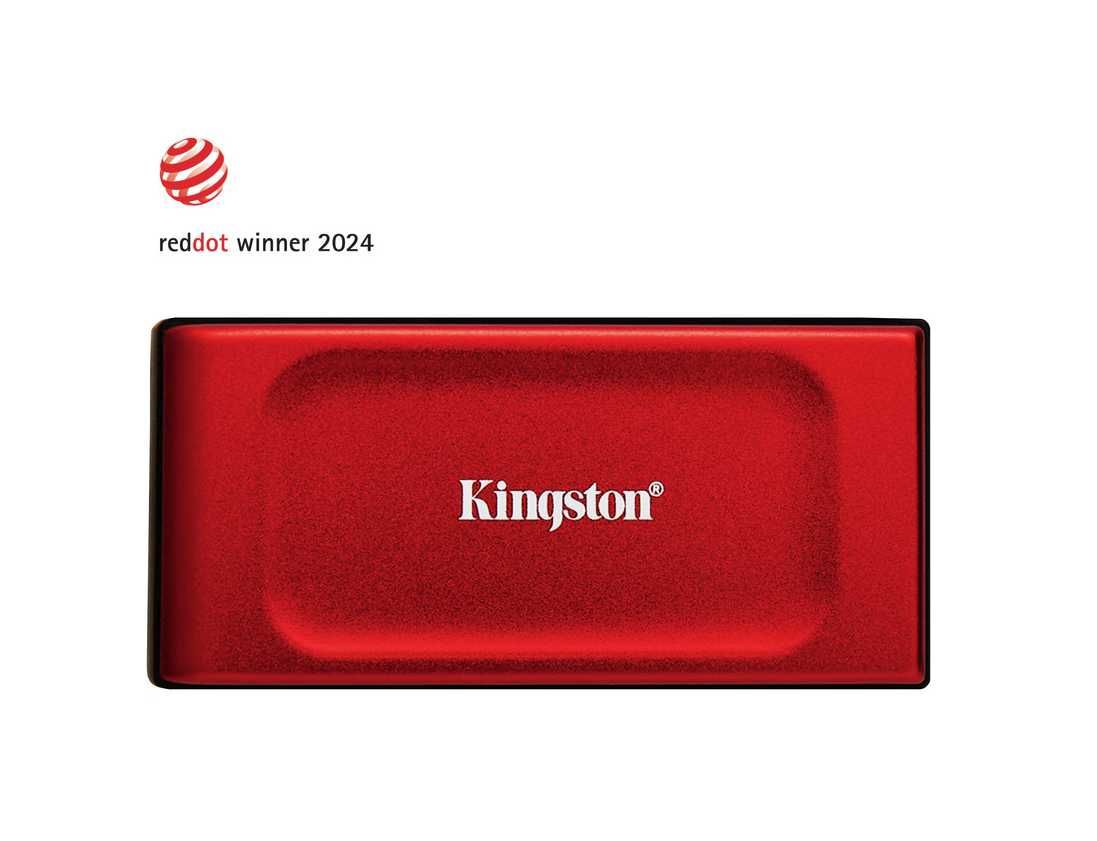 Външен SSD Kingston XS1000R, 2TB, До 1000 MB/s, USB 3.2 Gen 2, Червен