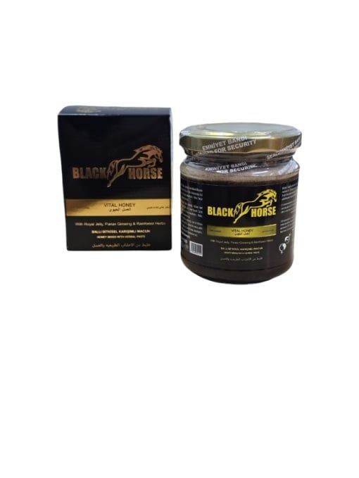 Magiun afrodisiac black horse 240g macun miere royal wonderful