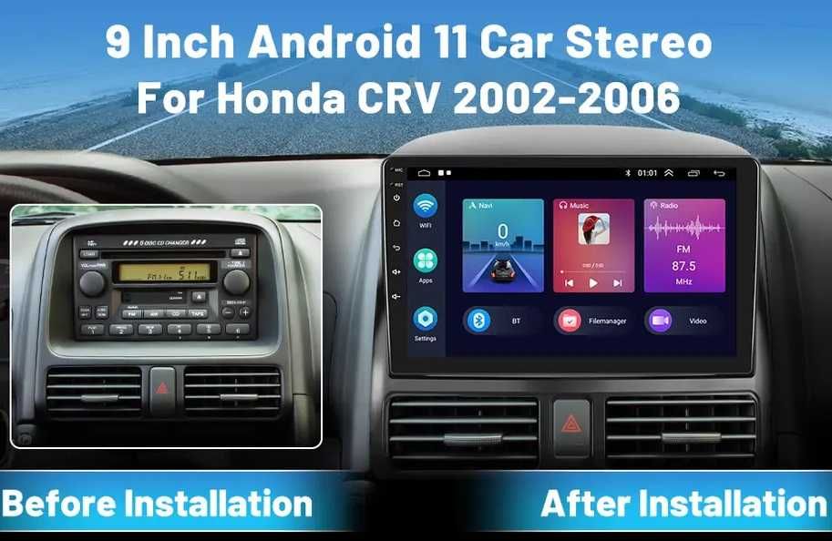 Мултимедия Двоен дин за HONDA CRV 2 Дин плеър Android Навигация CR-V