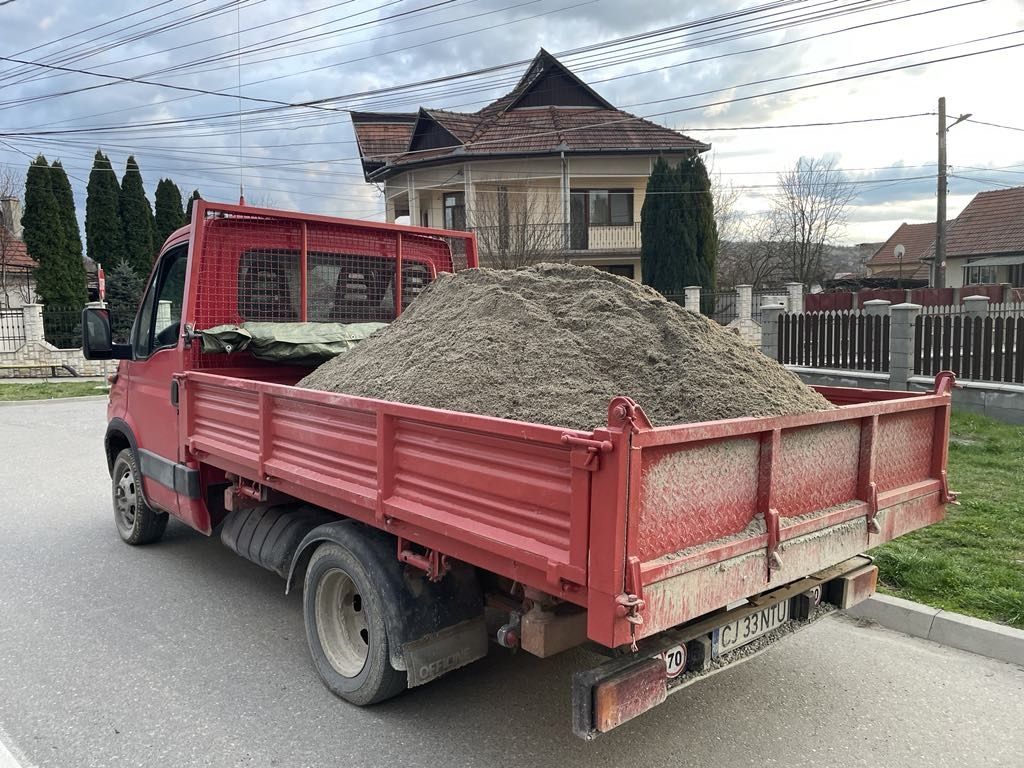 Transport nisip sort piatra pământ balast moloz