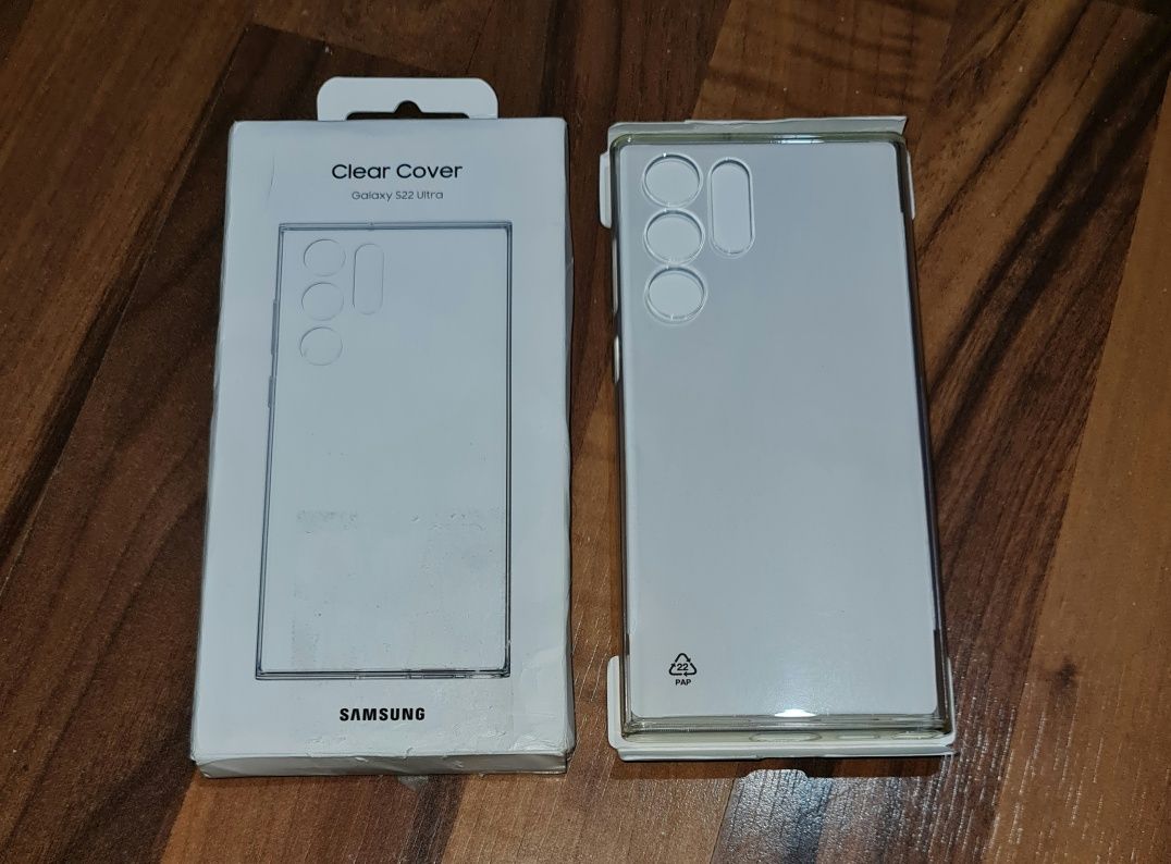 Husa silicon originala Samsung Clear Cover Galaxy S22 Ultra 5G S908