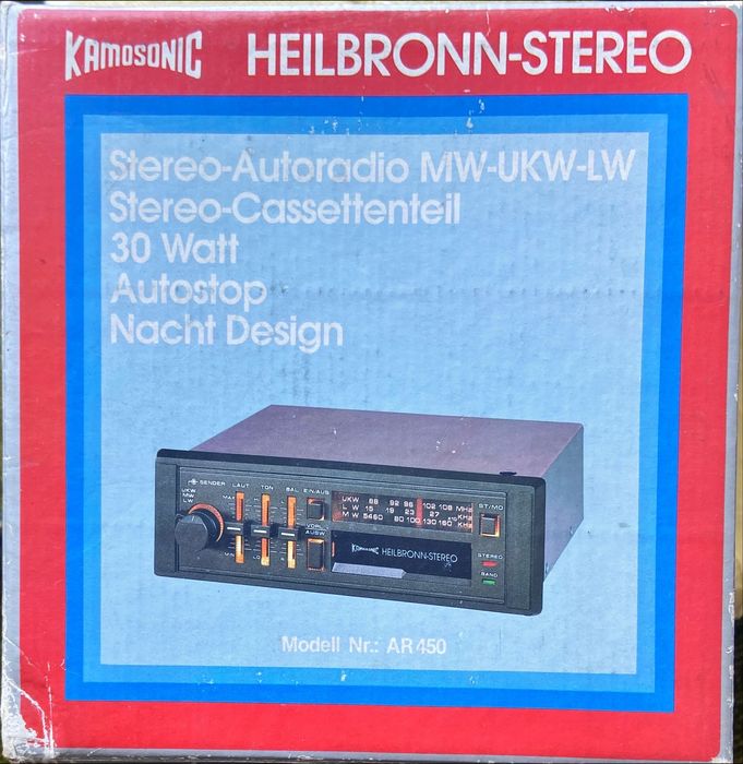Авто радио-касетофон с касетки Heilbronn- Stereo Kamosonic