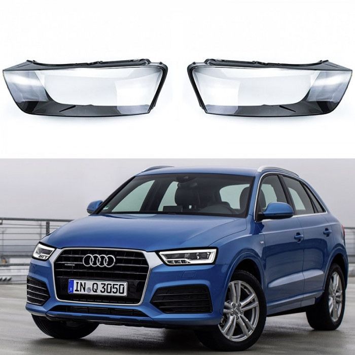 Audi Q3 facelift 8U стъкла фарове ауди ю3 крушки стъкло фар капаци