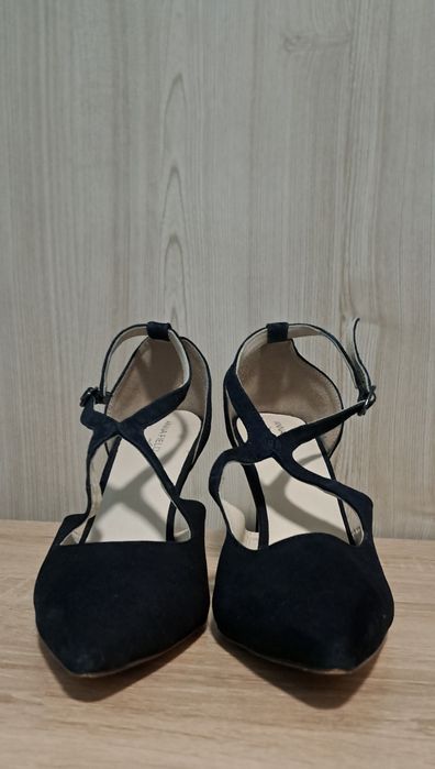 Pantofi cu toc din catifea pt ocazii marimea 41