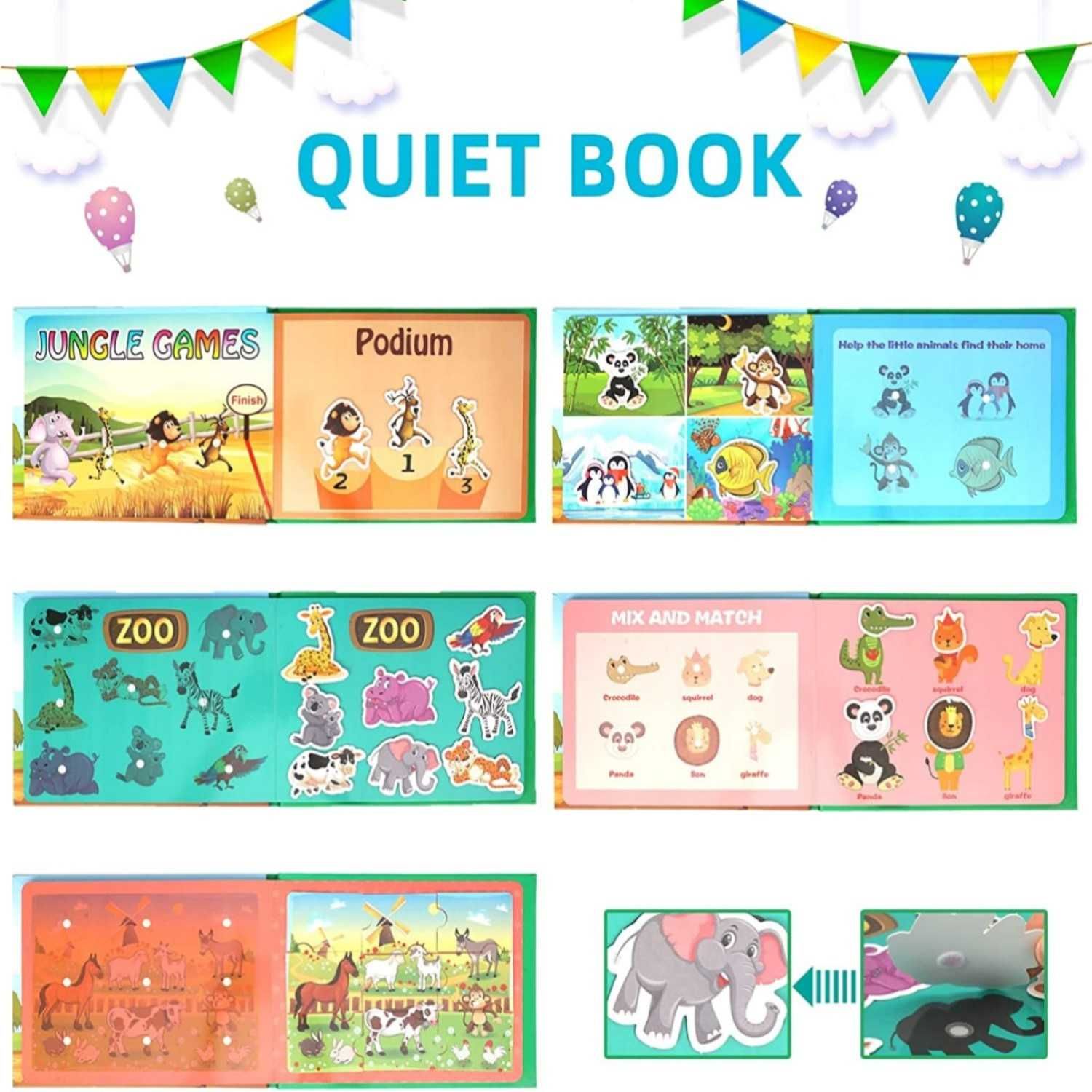Carte cu stickere si puzzle– Quiet book - Diferite Modele